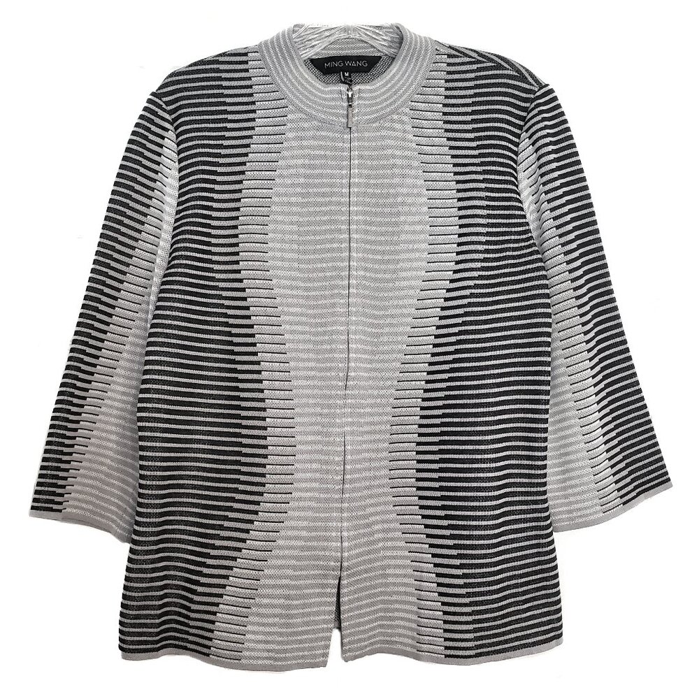 Ming Wang Knit Zip Jacket
